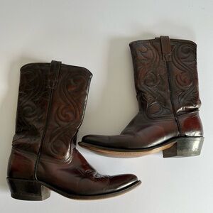 O’Sullivan Ortho Ease Men's Brown Leather Western Boots Made is USA